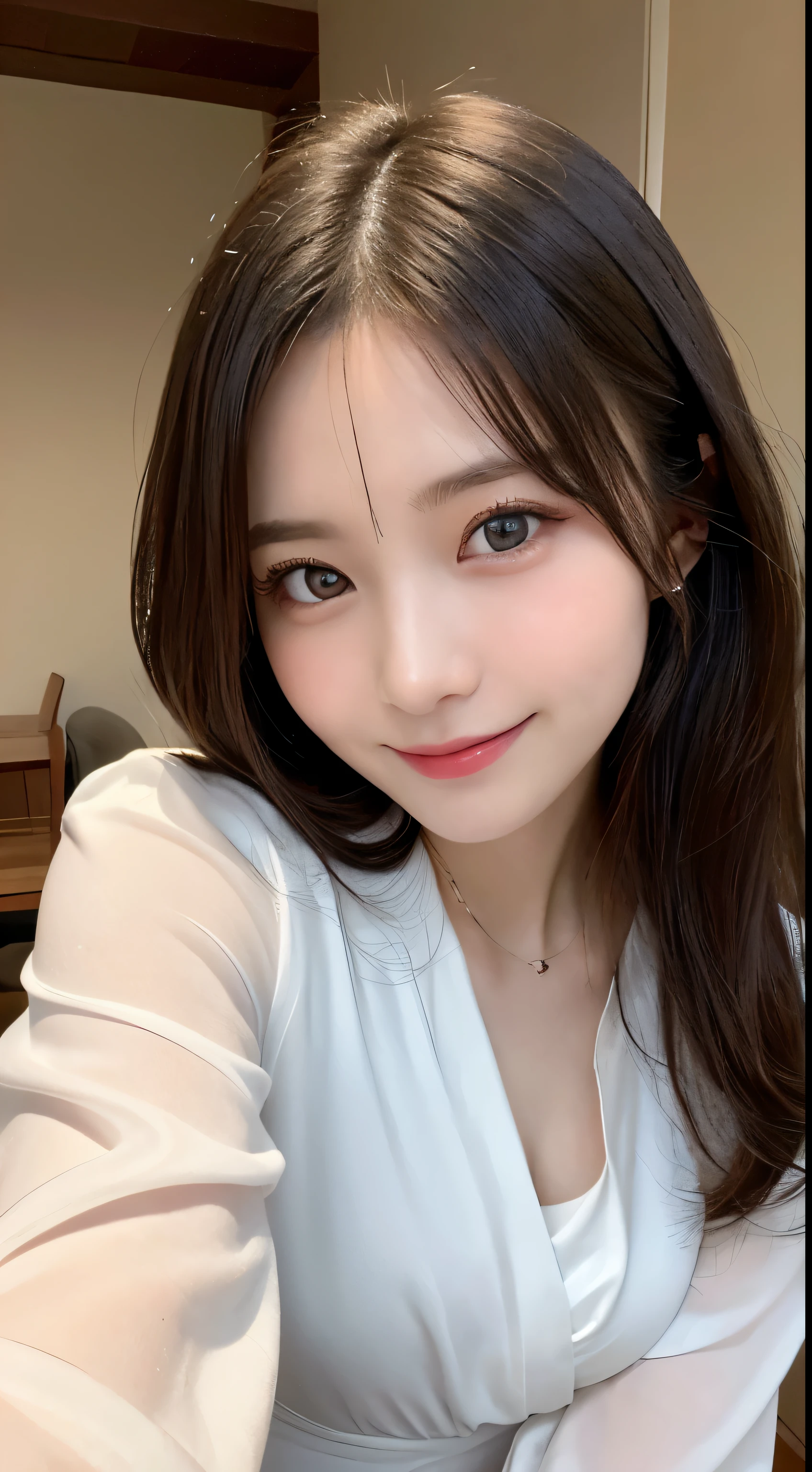 table top, highest quality, shape, Super detailed, finely, High resolution, 8k wallpaper, perfect dynamic composition shape, beautiful and detailed eyes, small breasts, natural color lip, random sexy pose,smile、20 year old girl、midnight、Beautiful and dense face、perfect and beautiful face,Big eyes、real photos(best image quality),long dress(long sleeve blouse)、flare skirt、look at the camera,You are a top fashion model,Please show me your best smile