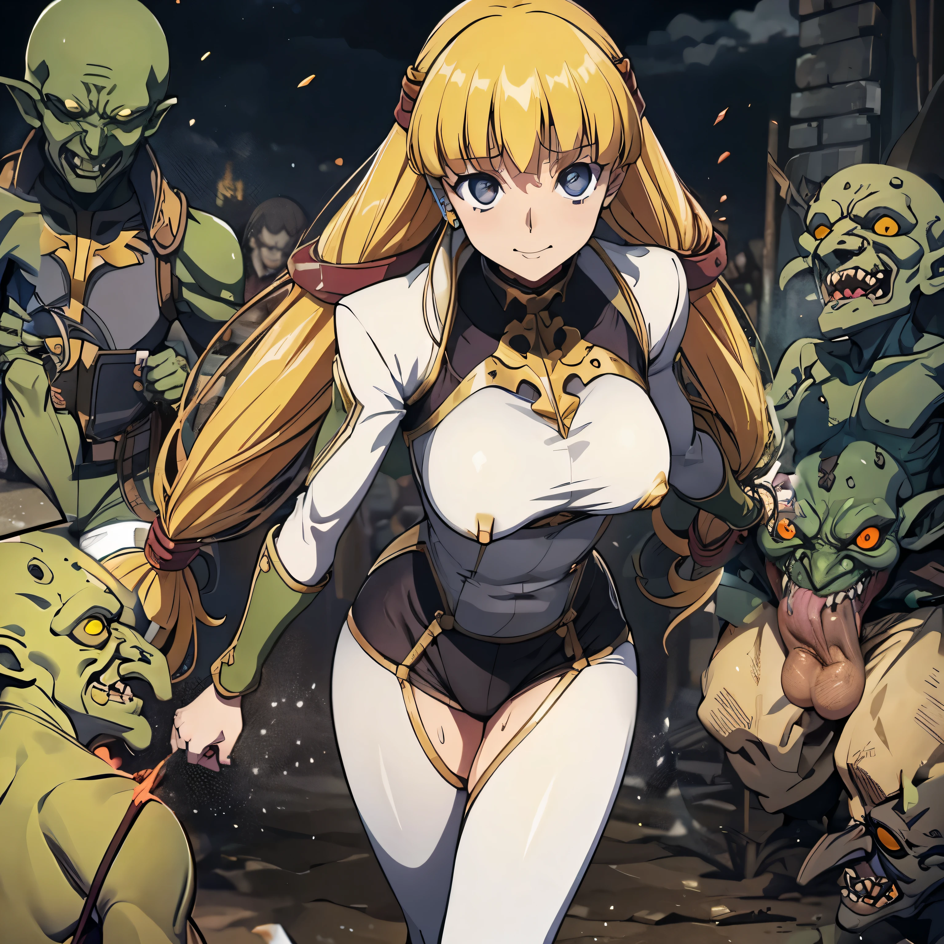 Goblin, goblin , monster, horror, glowing eyes, green skin, large penis, henis