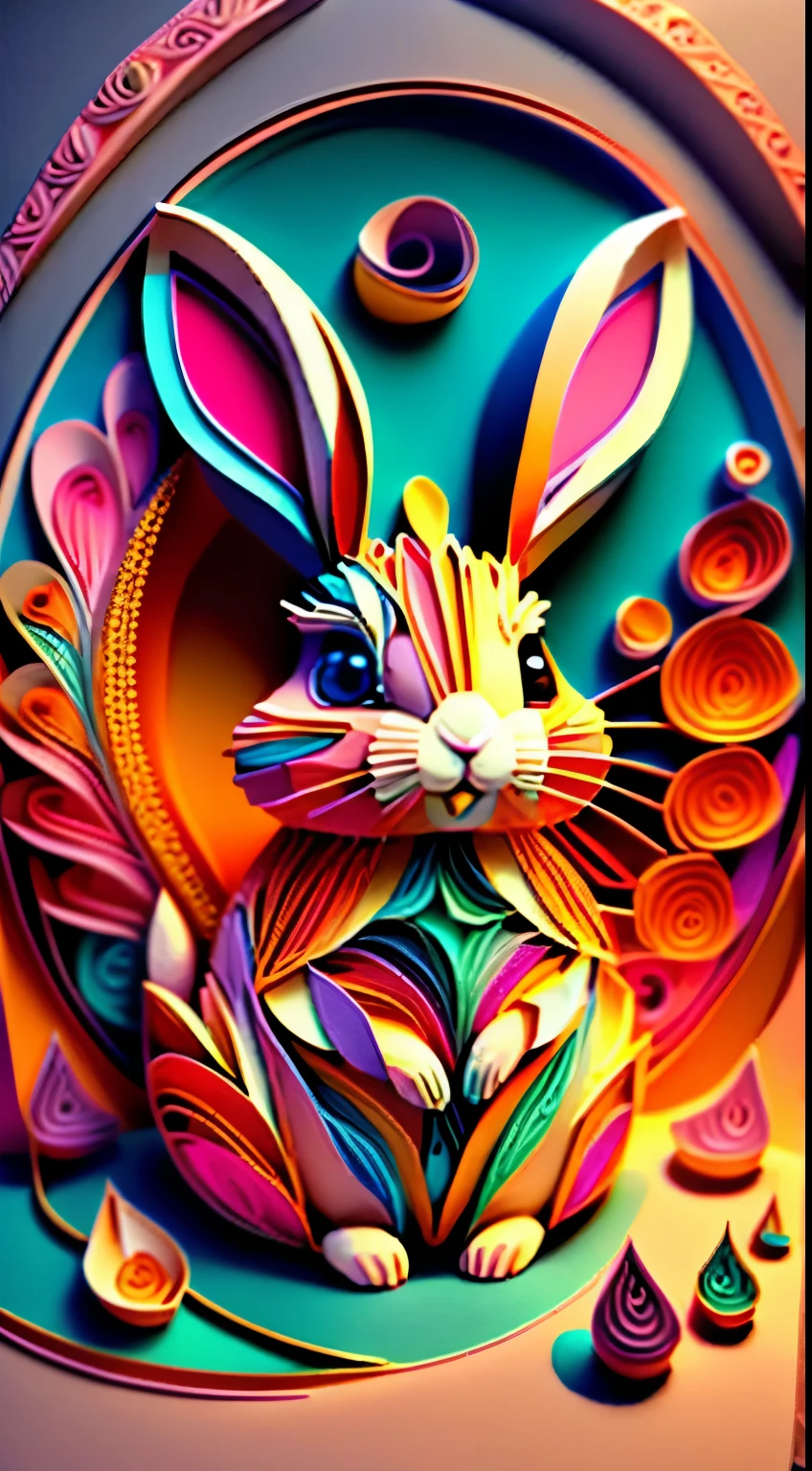 Cute rabbit,multi dimensional paper quilling,Artistically,
yang08k,big breasts beautiful,Colorful,
tmasterpiece,top-quality,best qualityer,offcial art,Beautiful and beautiful,