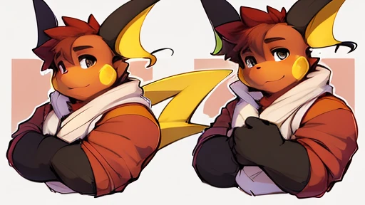 (roy_arashi, cute raichu_(pokemon): 1.2) by seth-iova, male, gay, modeel sheet, huge, withe background