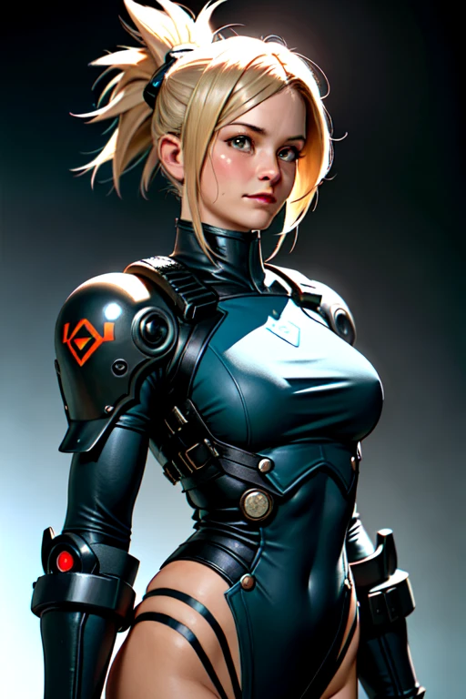 (((Brigitte Nielsen))), (((back view))), (((perfect ass))), ((( soldier suit ))), (((white short haircut))), (((Russian girl))), ((high collar)), (((red army suit))), (((best qualityer: 1.4))), (Unbeatable masterpiece), (hiper HD),(CG 8k hyper-realistic), (((brave face))), (((breasts big))), (((hyper feminine))), sexly girl, ((( sculptural body ))), (((1 Kizi))), Kizi cibernética de 25 anos com perfectbody,,Beautiful and well-groomed face,muscular body:1.2,solid color detailed jacket, (Head to thigh photos), Complex equipment, green dark,Long pants,Tight clothes are dark,With white stars and off-white stripes,,,,,Armor Metal Electronic Parts, Poison tattoos ) INFO, Kizi, (((standing alone))), pirralha violent, ((())), sexly, pose de atitude, work of art, post-apocalypse, (((manga style))), bounty hunter, violent, Manic, the way you want, slenderbody, thin but strong, perfectbody, roupa moderna, advanced technology, neon, sleeves with vertical striped pattern, neutral background, (( cowboy shot )). intricate visual