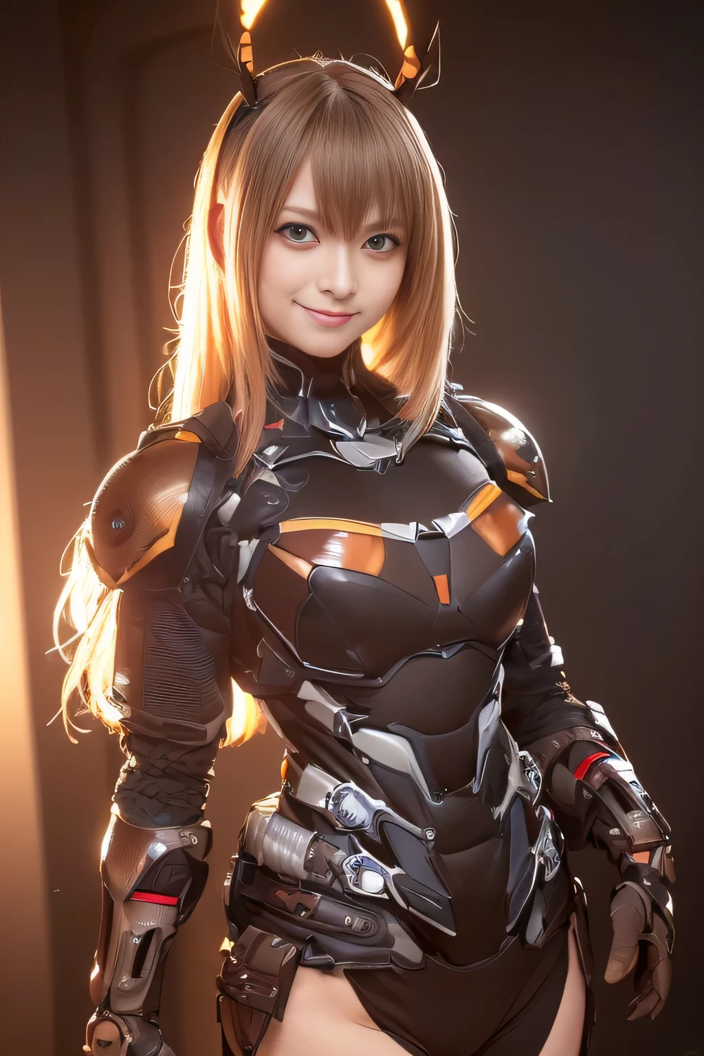 (high resolution,masterpiece,best quality,extremely detailed CG, anime, official art:1.4), realistic, photo, amazing fine details, all intricate, gloss and shiny,awesome many layers, 8k wall paper, 3d, sketch, kawaii, illustration,( solo:1.4), perfect female proportion,villainess, (fusion of dark brown cockroach and lady:1.4), (brown cockroach form lady:1.2), (brown cockroach lady:1.2), (fusion:1.2), (solo:1.4), (evil smile:1.2), muscular, abs, (cockroach brown exoskeleton bio insect suit:1.4), (cockroach brown exoskeleton bio insect armor:1.2), (brown transparency cockroach wing:1.4), (brown cockroach antennae:1.3),