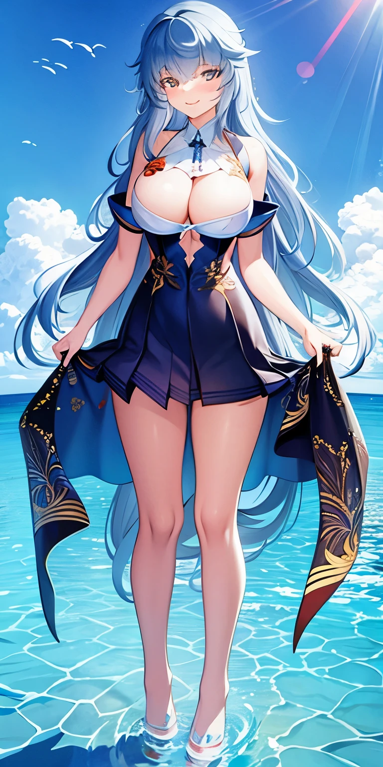 girl,Big breasts,Long hair,Naked upper body