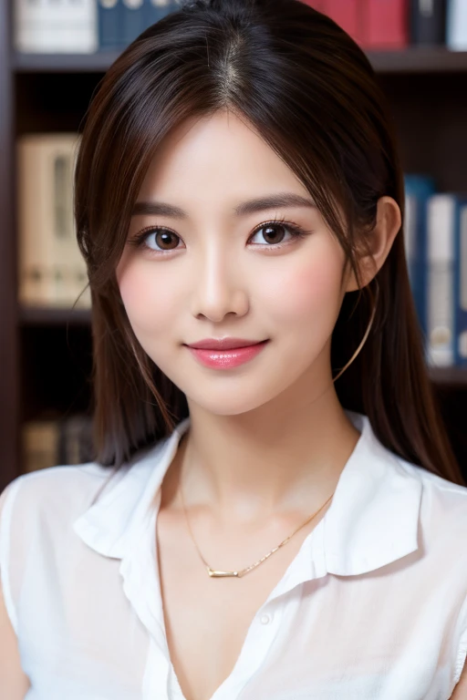((masterpiece)), ((best quality)), (ultra-detailed), ((extremely detailed)), 4K, (8K), best quality, (beautiful), realistic, real, office, a pretty woman, solo, ((beautiful eyes))