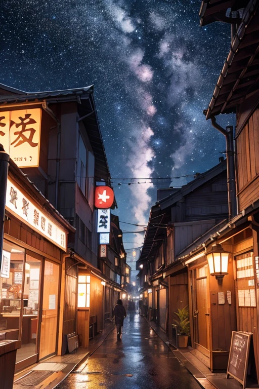 Japan,Small alley,Not a single person,Cyberpunk,Starry Sky,Movie