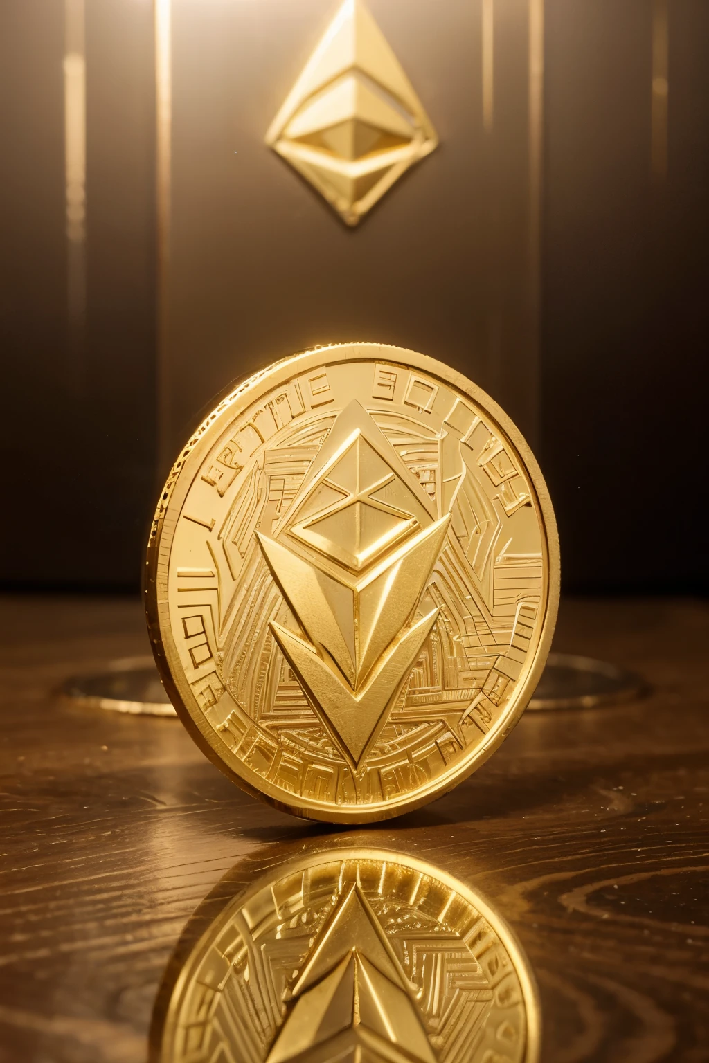 gold coin, animation, ethereum symbol