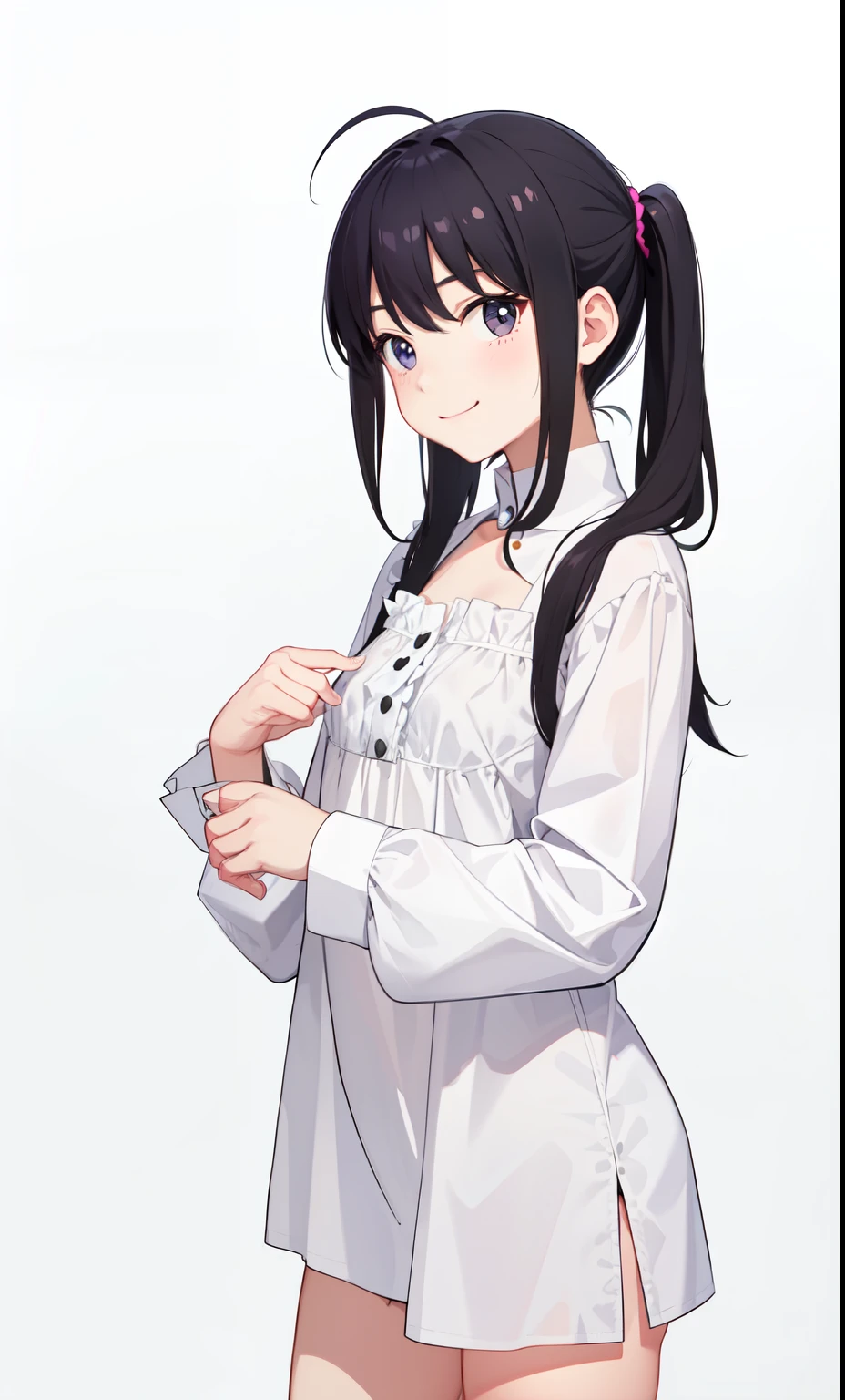 girl、かわいいgirl、smile、shirt、blouse、(Small breasts)、Flat chest、