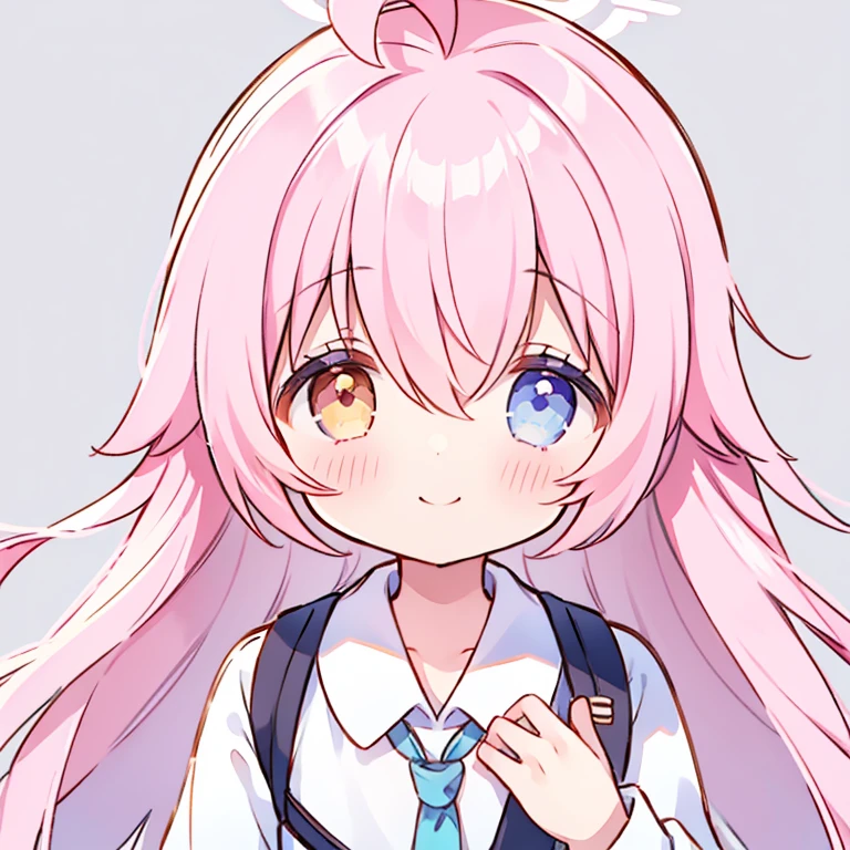 1 Girl、Kotoriyu Hoshino、Pink Hair、Ahoge、Odd Eye、Short、smile、cute