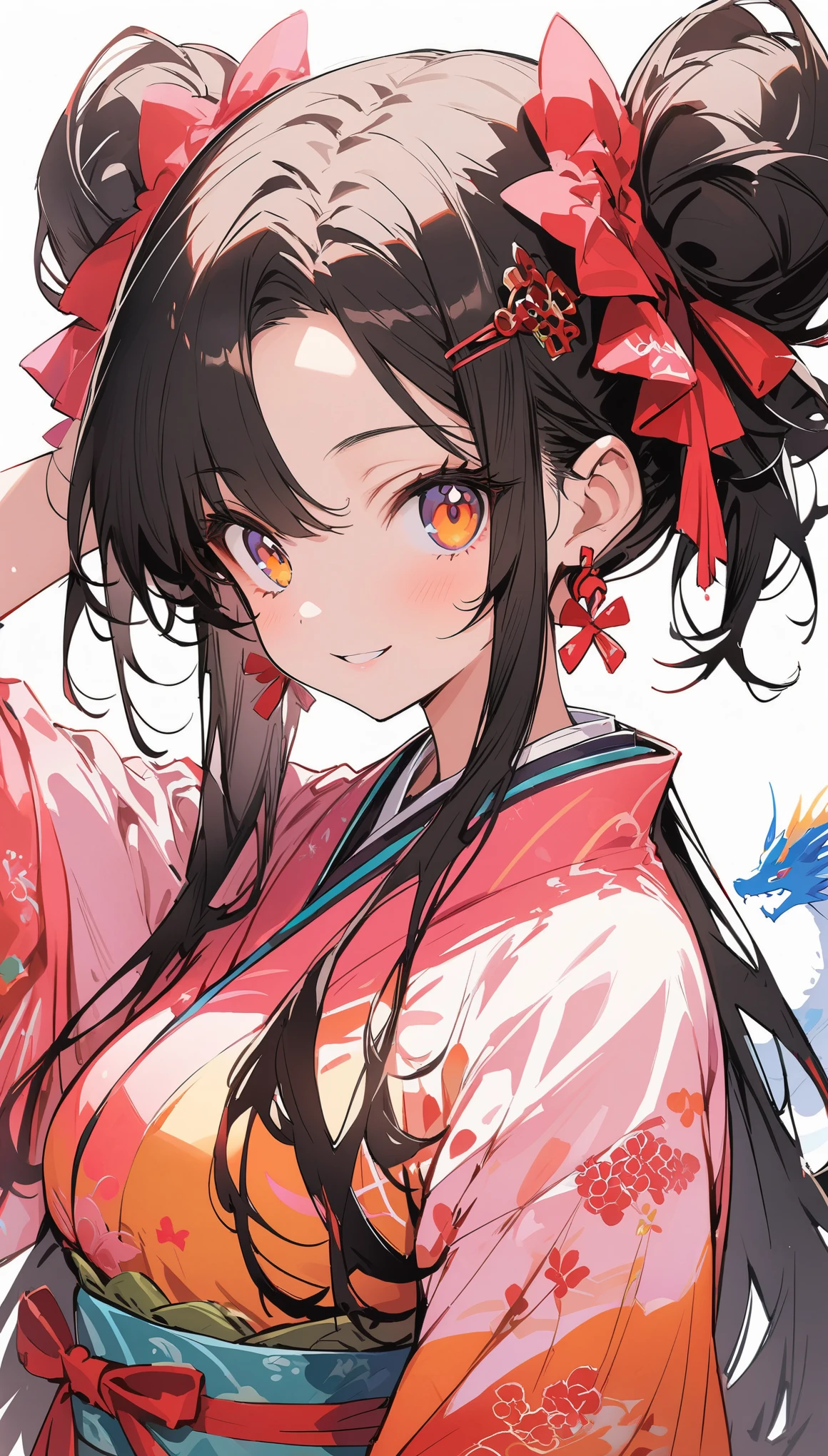 {{{{{figure}}}}},(highest quality、masterpiece、High resolution、Detailed)animeスタイル、flat style、(Sparkling Eyes、Detailed美しい顔), BREAK,One girl,chinese dragon,chinese girl,female focus, {{color ink painting}},{{splashing ink}},{{Color splashes}},{{{colorful}}},{{sketch}}, masterpiece,highest quality, beautifully drawn,非常にDetailed,anime