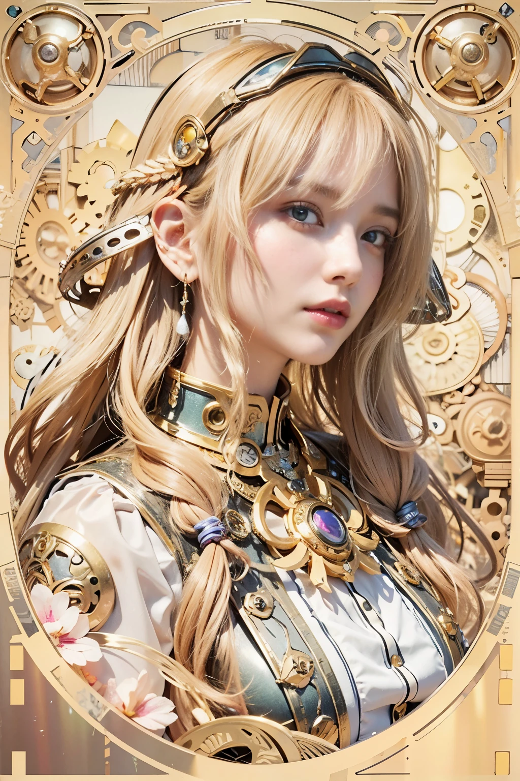 (masterpiece, best quality:1.2), (8k uhd, 16k, 32k, ultra high res), (photorealistic:1.37), (RAW photo), ultimate-realistic, ultimate-realistic details, ultimate-realistic texture, ultimate-intricate details, ultimate-realistic lighting, ultimate-realistic shadow, japanese girl, ultimate-cute face, ultimate-RAW skin, ultimate-realistic eyes, (mechanical:1.4), (armor), full body, wide shot, (Steampunk Battle Cyborg fallen angel)、large wings made of metal、black porcelain body、red hair、glowy skin、1 Cyborg girl、(mechanical frame:1.3)japanese, extremely cute face, ((super realistic details))、portrait、globalillumination、Shadow、octan render、8K、ultrasharp、character edge light、Details of complex ornaments、Acrylic Clear Cover、Sumerian details、Hydraulic cylinder、Small LED lamp、highly intricate detail、Realistic light、a purple eye、radiant eyes、Facing the camera、neon details、cowboy shot、Futuristic headgear、About Cyberpunk