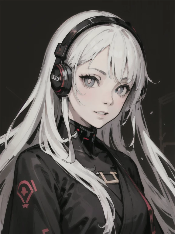 (High resolution), (Ultra delicate), (clear), Realistic,((Black and white gold girl)).((cyber punk)),face,Skin realism、A fusion of Japanese style and the near future、Black pupil、Astrology