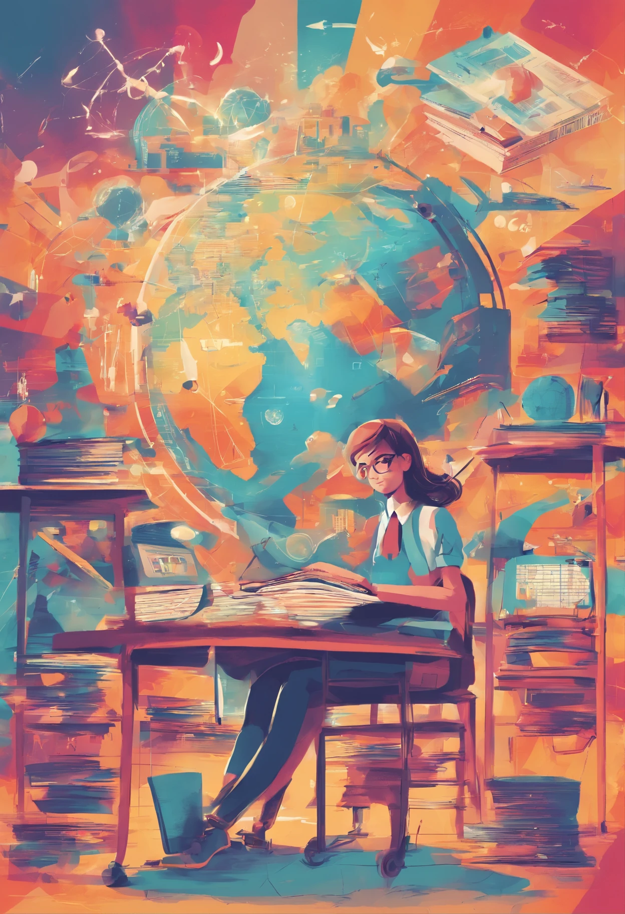 Colorful advertisement poster showing the solutions on how to improve the education