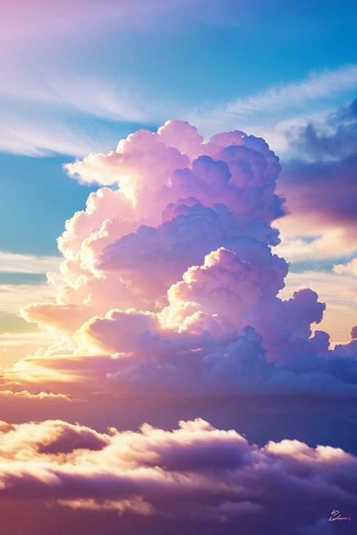 Gold Feather Realistic Clouds Light purple clouds