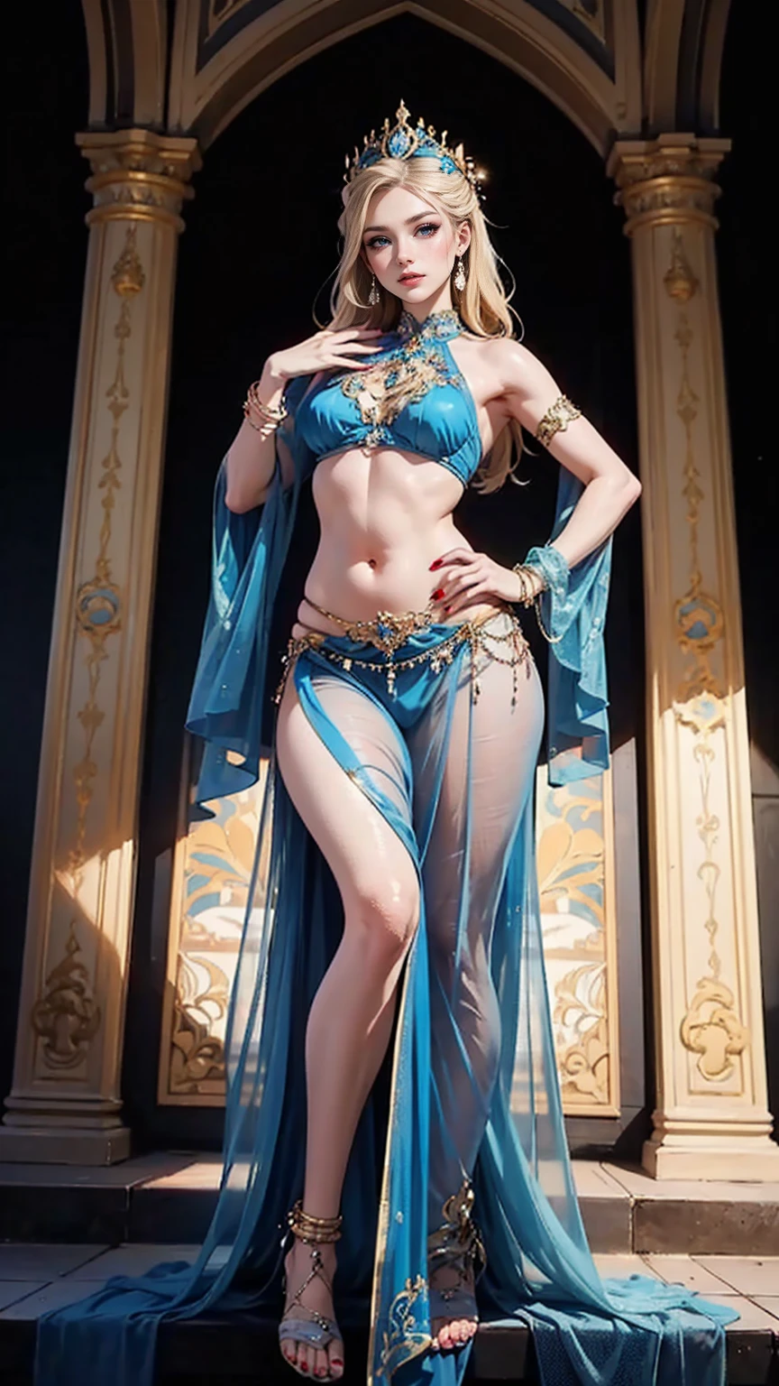 perfect face chubby russian in saree wlop perfect full HDR body exposed midriff highleg lolit chest curvy indian armpits bellydancer 8k chubby high res knees ankles , royal skimpy underwear, cleavage (shiny skin) depth of field