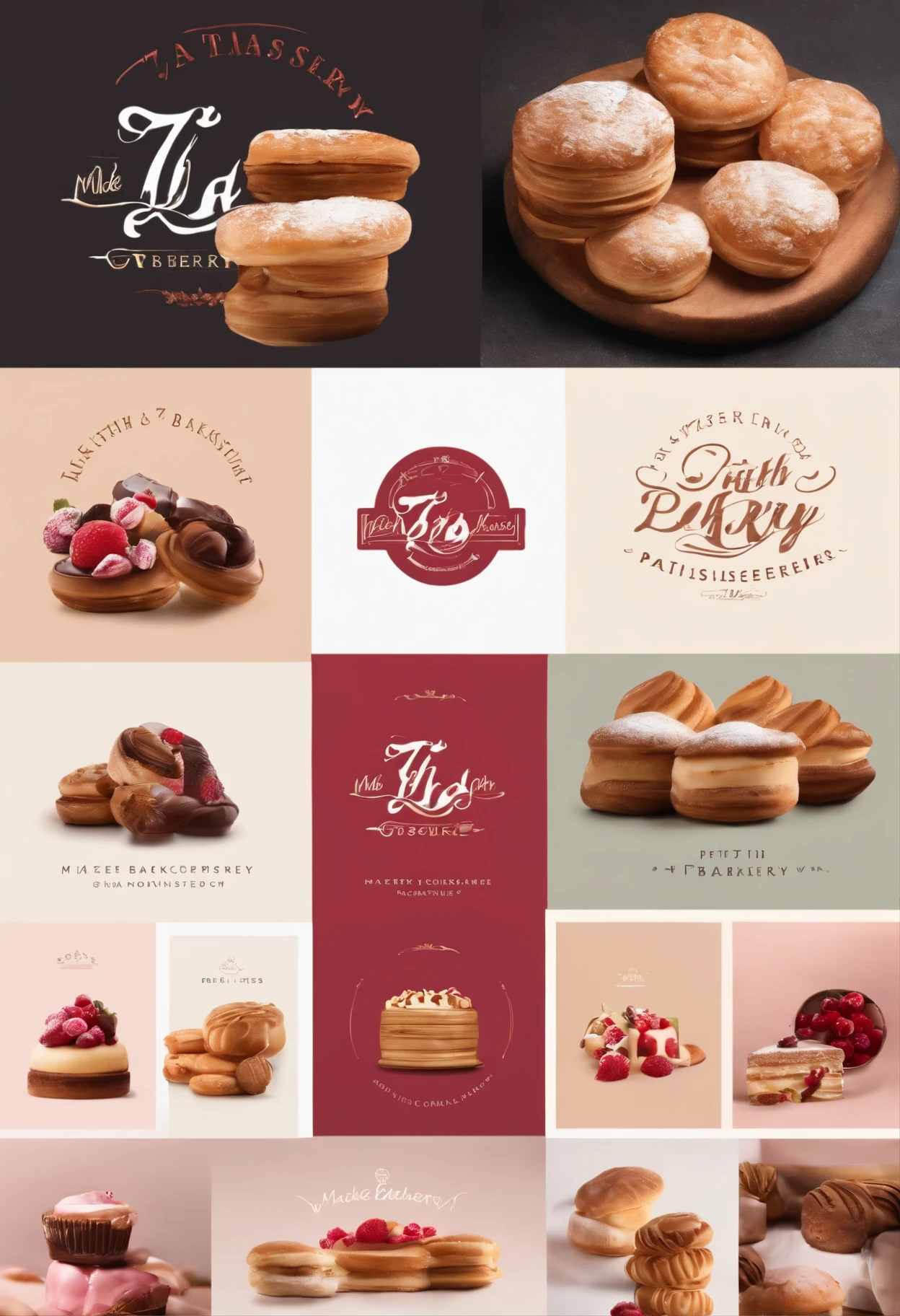 make a patisserie ((logo)) with the name '7th bakery'. make it edgy