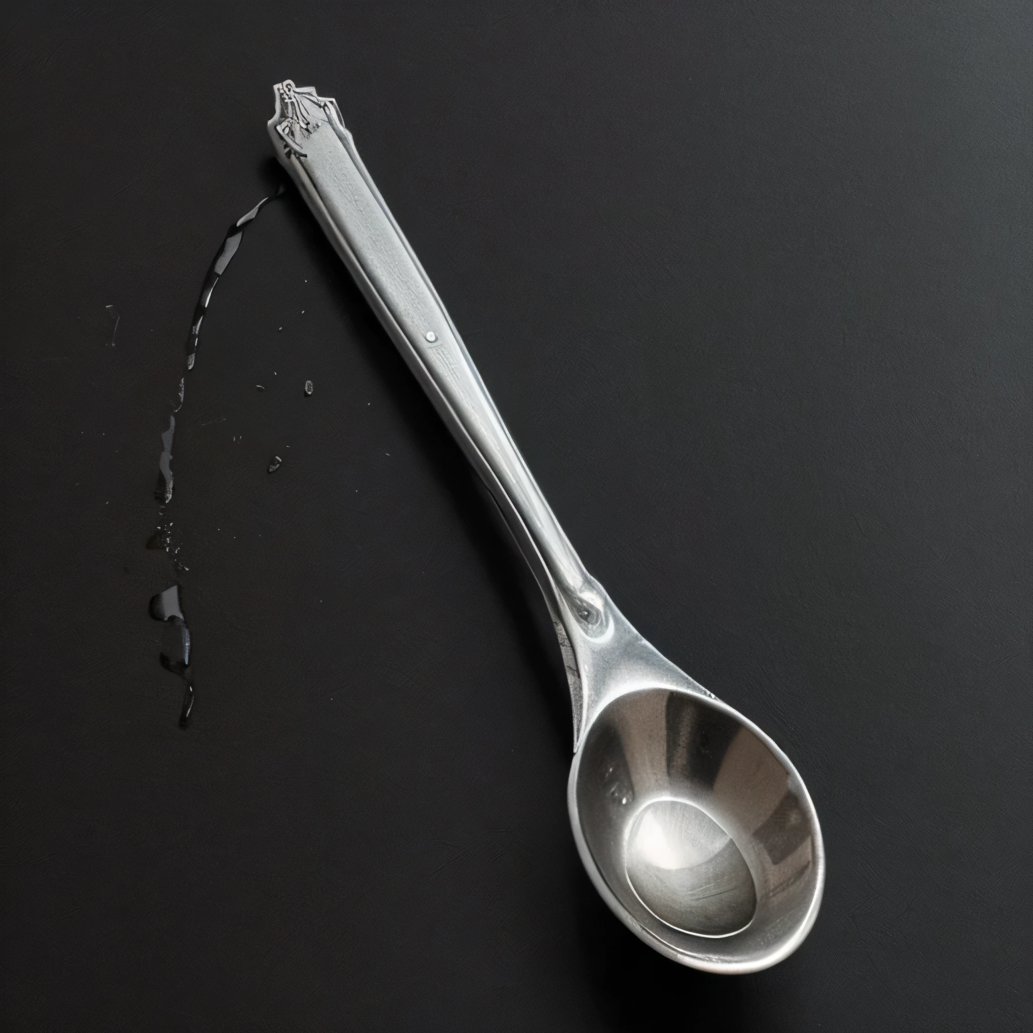 an iron spoon