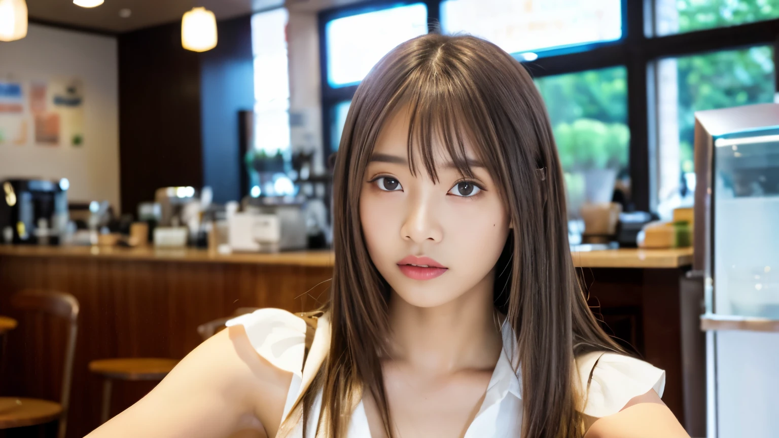 ((highest quality)), ((Tabletop)), (detailed), Perfect Face、12-year-old girl、camisole、The lender's organization is very short、he is short、Laughter、city(Tokyo cityscape)