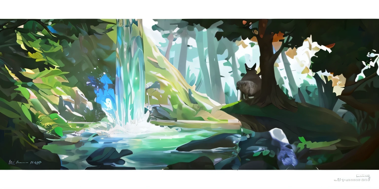 Replace water with colorful deer