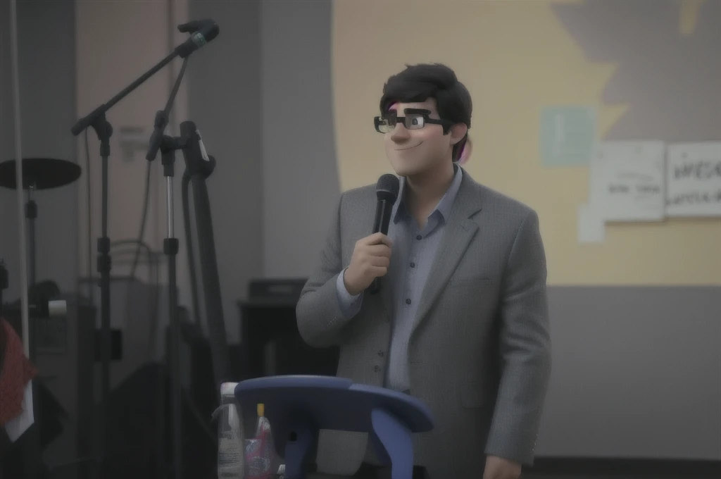 um homem estilo disney pixar,pastor de igreja,alta qualidade,melhor qualidade