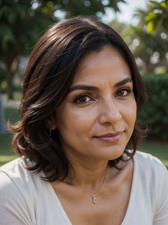 45 anos, totalmente nua, (Uma MILF:1.2), um olhar cativante, olhos verdes, (rugas no rosto:1.4), latina madura, Rugas detalhadas (8k, high resolution, ultra-qualidade, Uma qualidade de imagem ultra-alta, Ultrarealistic, melhor qualidade:1.2) (peito grande em forma de D:1.1), (Mature woman from Colombia), eyes visible through hair, com cabelo grisalho prateado, cabelo cortado, proper eye position, Cinematic Light, luz suave, parte inferior das costas, night time, fundo graduado em cores detalhadas, Convoluto, Altamente detalhado, 8k, Silhueta geral, posing professionally in public park, despida, looking directly at the camera, intrigante