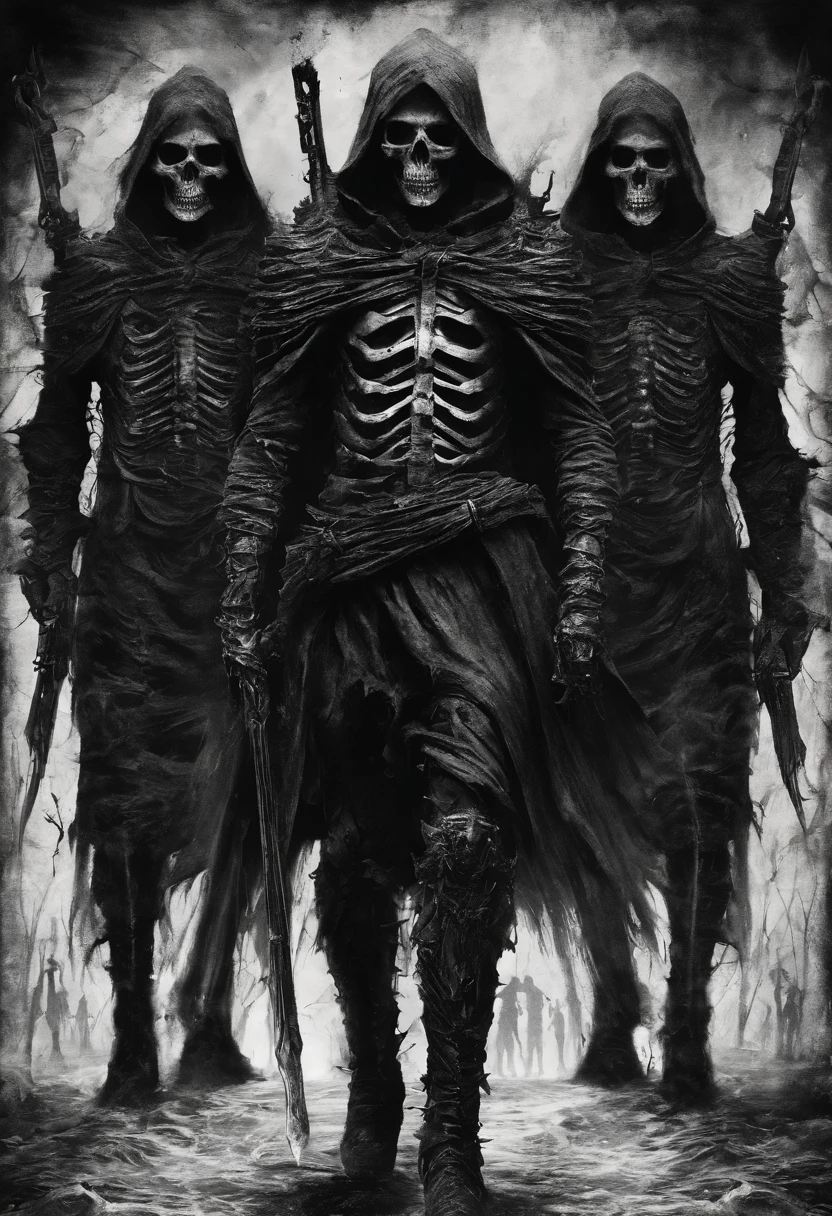 The dark army walks the burning earth