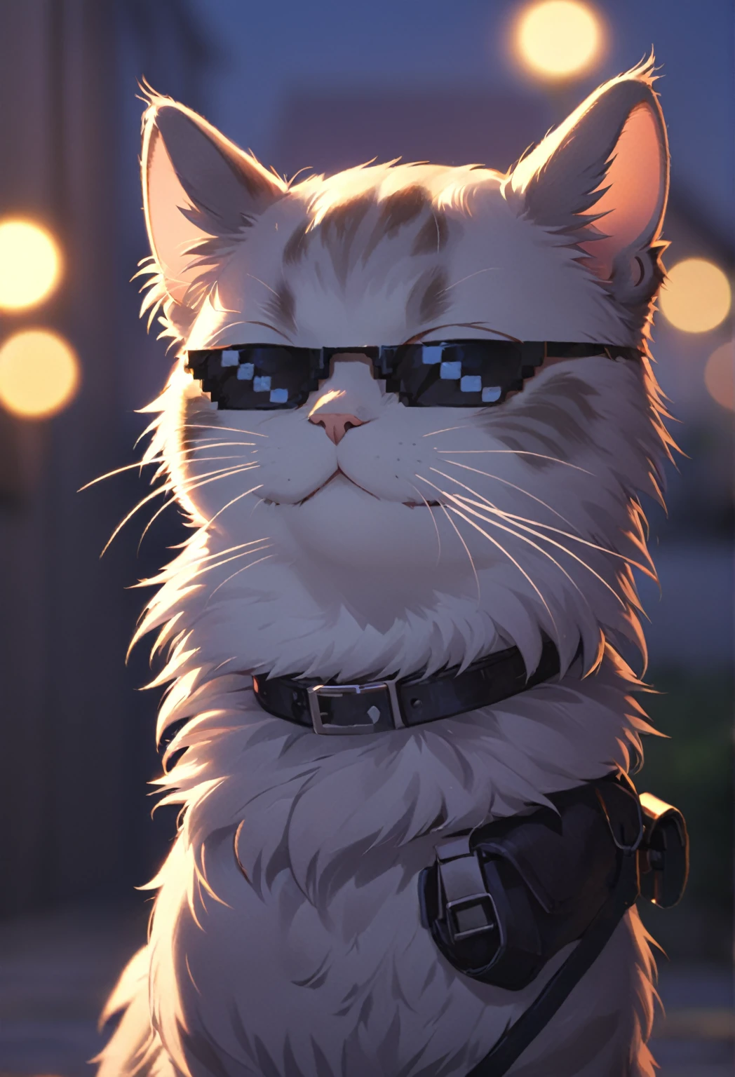 IncrsXLDealWithIt,Sonnenbrille, Anime-Serie, Katze, Nachmittag, dusk, Bokeh, smug,