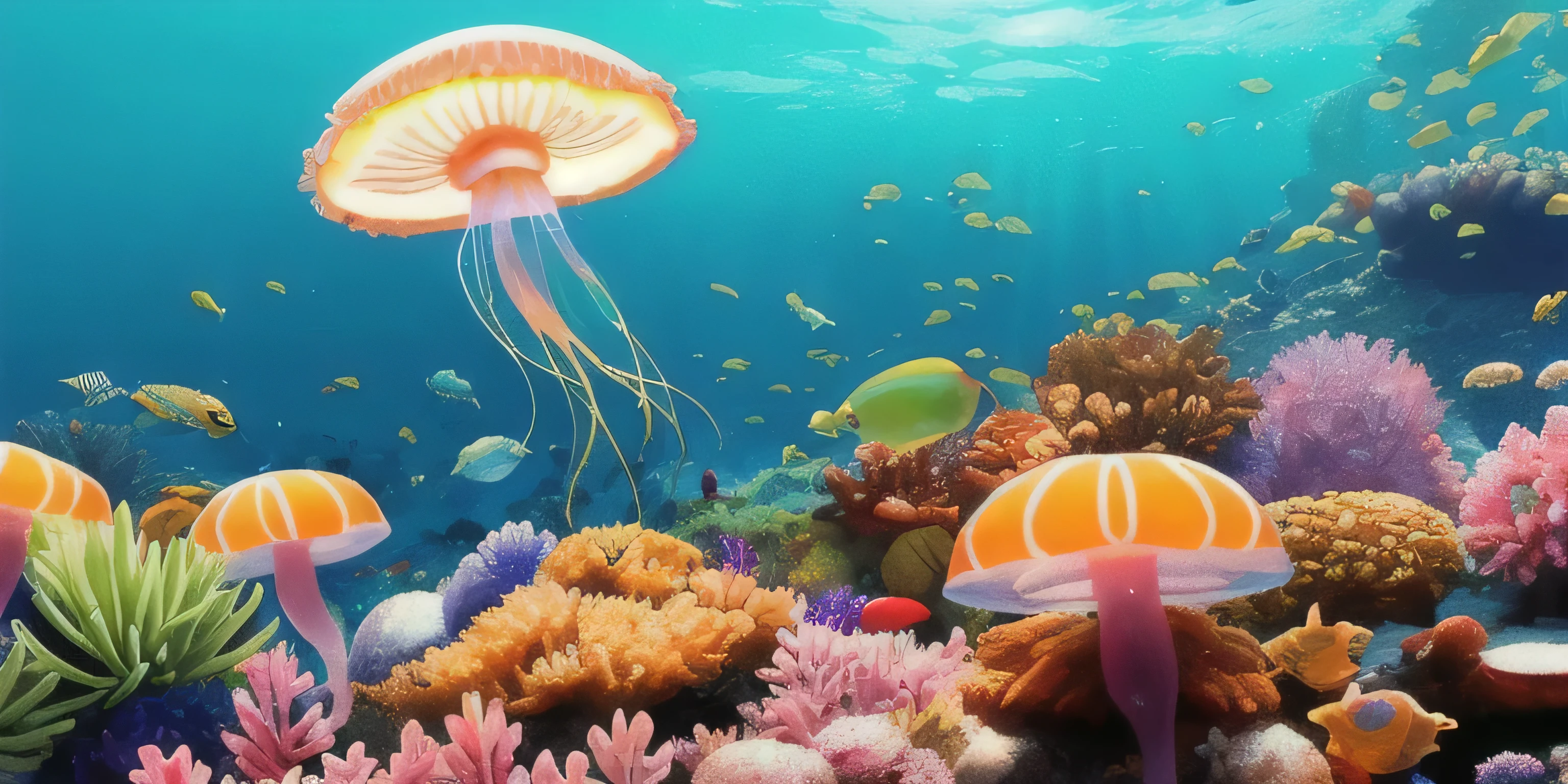 Draw jellyfish in ocean water with light, Jellyfish, cyberpunk jellyfish, highly detailed water colour 8k, Highly detailed watercolor 8K, Neon jellyfish, Jellyfish Burger, Jellyfish Dance, Awesome Screensaver, it's a deep dream, Artistic 4K, Arte NFT, Jellyfish, 8k highly detailed ❤️🔥 🔥 💀 🤖 🚀
