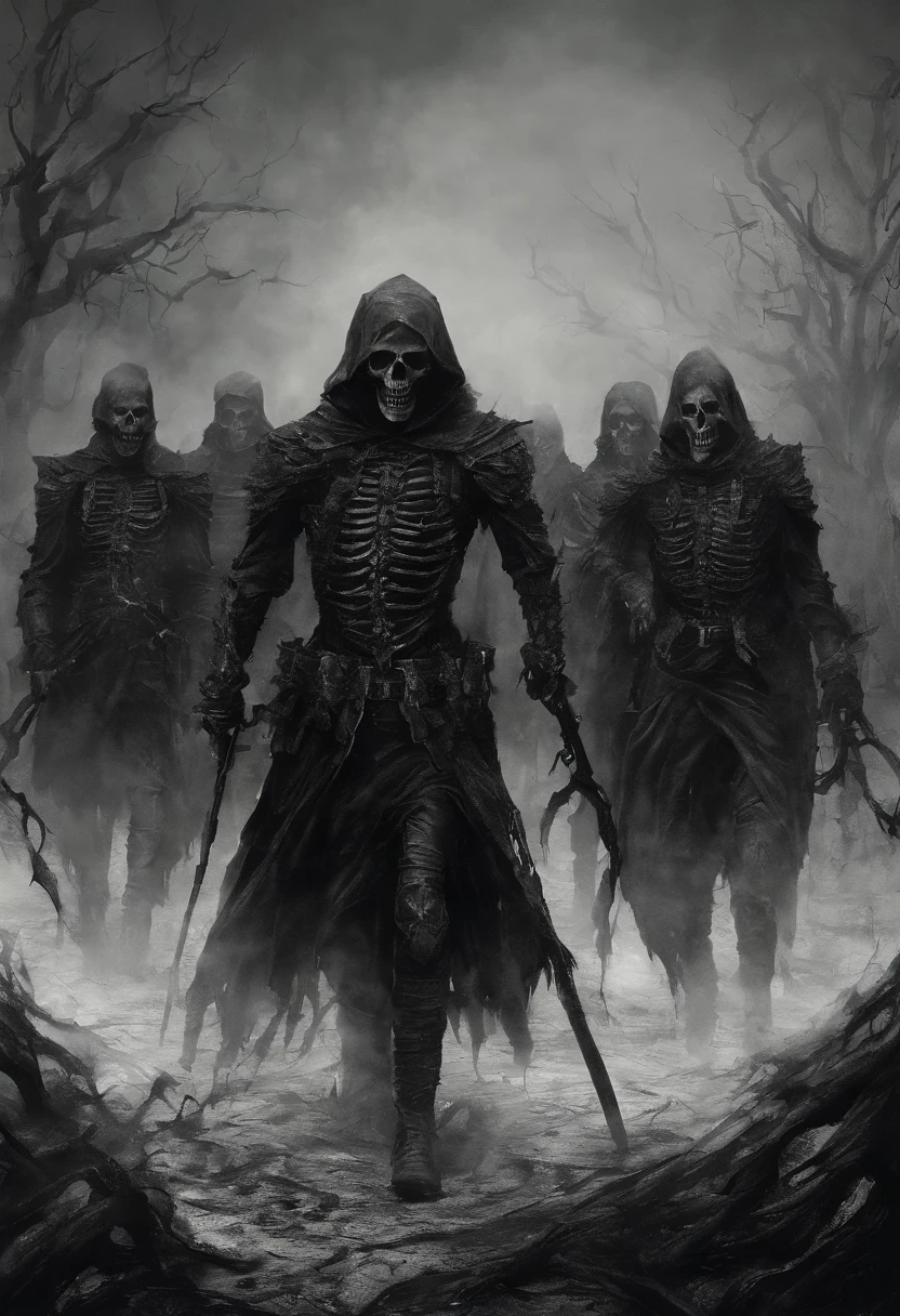 The dark army walks the burning earth