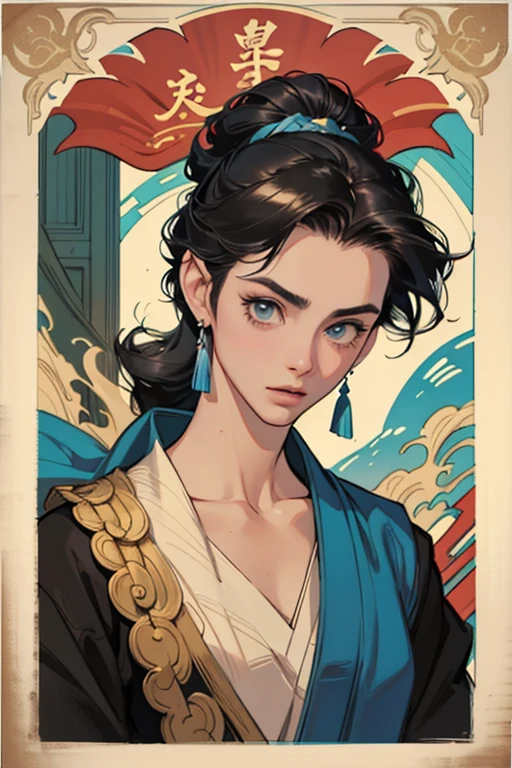 Cartoon story((Cartazes de filmes antigos dos anos 30)),poster for,(shodo),Disney animation art style,obra-prima,superfino,Ultra foto realsisim,hiper-realista,melhor qualidade,8k,muito limpo,high resolution,