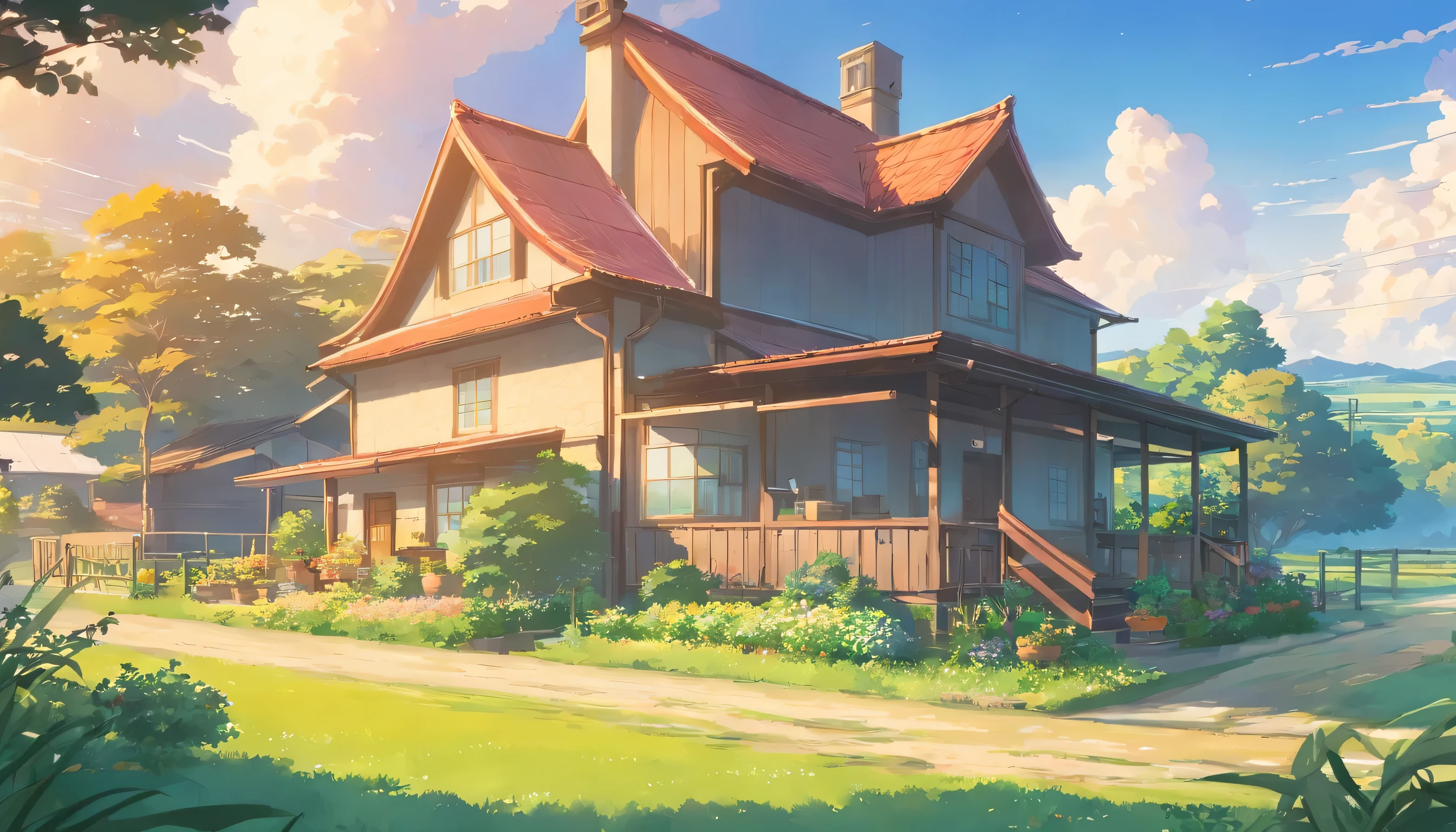 A wonderful house in the countryside with a big farm with all the vegetables and groceries and stunning scenery