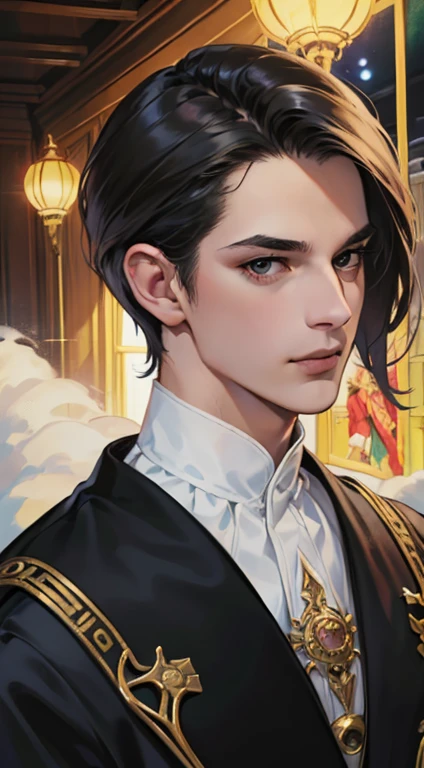 undercucho Close portrait of elegant person [undercucho] in bespoke MAN terno: Homem alto e musculoso, estilo classico, intricate detial baroque, elegante, luzes brilhantes, Altamente detalhado, pintura digital, art station, arte conceitual, smooth, sharp focus, retrato , illustration, arte por WLOP, Mars Ravelo e Greg Rutkowski (pele com alto detalhe: 1.2), 8k hd, dslr, soft lighting, alta qualidade, film grain, Fujifilm XT3 mistura4, Modelo masculino, (((1 homem))) terno, sedutor, Florence, Background of Italy, (((/Olhando para o visualizador/))) ((((cabelo ruivo curto))) (((franja longa))) (((olhos amarelos))) (((OLHAR ENCANTADO))), sorriso, aura misteriosa, noite, Bokeh, profundidade de campo, (tronco: 1.0), melhor qualidade, detalhes intrincados, olhos detalhados, obra de arte, film grain, 1900s, kodakchrome, lanterna, strange smoke around you, obra de arte
