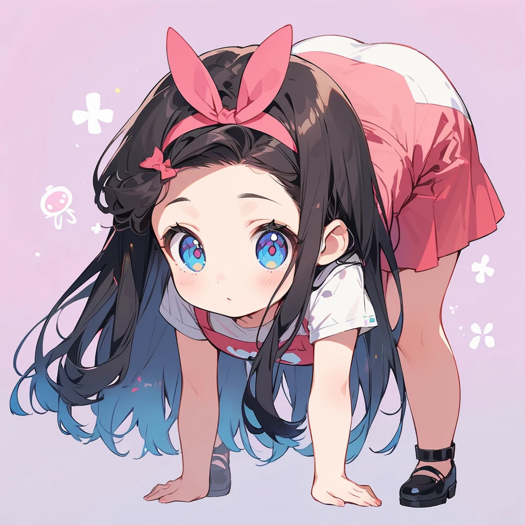 cartoon animal design, Full body picture of a cute rabbit in flat style, Simple but with a strong sense of design, Fresh flat style, Cyberpunk elements are liberally incorporated, Viewed from the front、It expresses an attractive and cute posture., Cute posture with legs hanging down