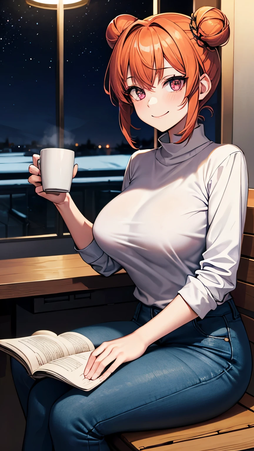 nobara kugisaki,teacher uniform,cafe, sitting on chair, glass table,drinking coffee,sexy, crossed legs,white heels, large breasts ,ftont look,red nails ,messy hair, detailed face, detailed eyes,coffee lying on floor,white shirt,black skirt, accidentally drop coffe on herself, coffe on her clothing,shocked,dirty clothing,drop coffe on floor ,looking at her body,dirty shirt,coffee on shirt,wet shirt, seeing nipples through shirt