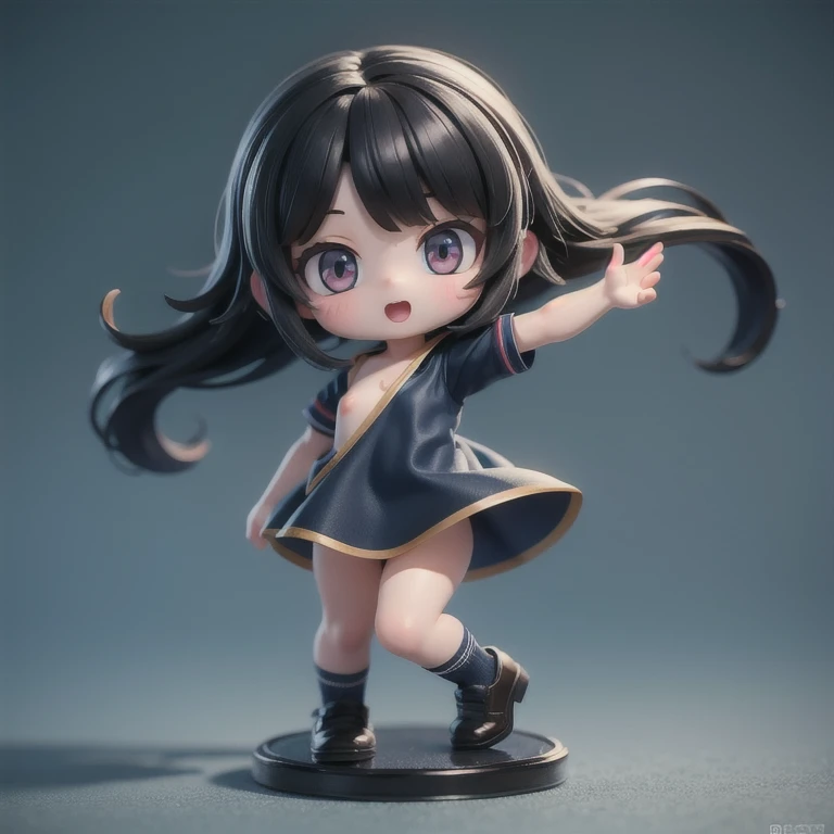 3D figure, chibi, five-heads-tall, a photo of an figure, highres.fix, full body, high quality photo, wild and bautiful 1girl, simple and flat background, (masterpiece:1.2), (best quality),(ultra detailed),(extremely detailed),(absolutely resolution) ,absurdres,8k,
BREAK, 1girl, solo, gradation hair, messy hair, blowing kiss, smile, standing-on-pedestal,