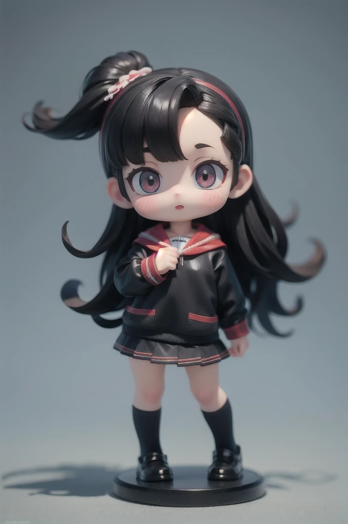 (masterpiece, best quality:1.2), 1girl,student, ((masterpiece, highest quality, Highest image quality, High resolution, photorealistic, Raw photo, 8K)),(nendoroid figure), miniatures,illustration,black hair,short hair,loose socks,very happy,slutty,whole body,strip,nude,undressing,showing panty((visible panty)),low leg panty,,three-dimensional,octane rendering,Perfect face,Collagen texture((flowing hair))