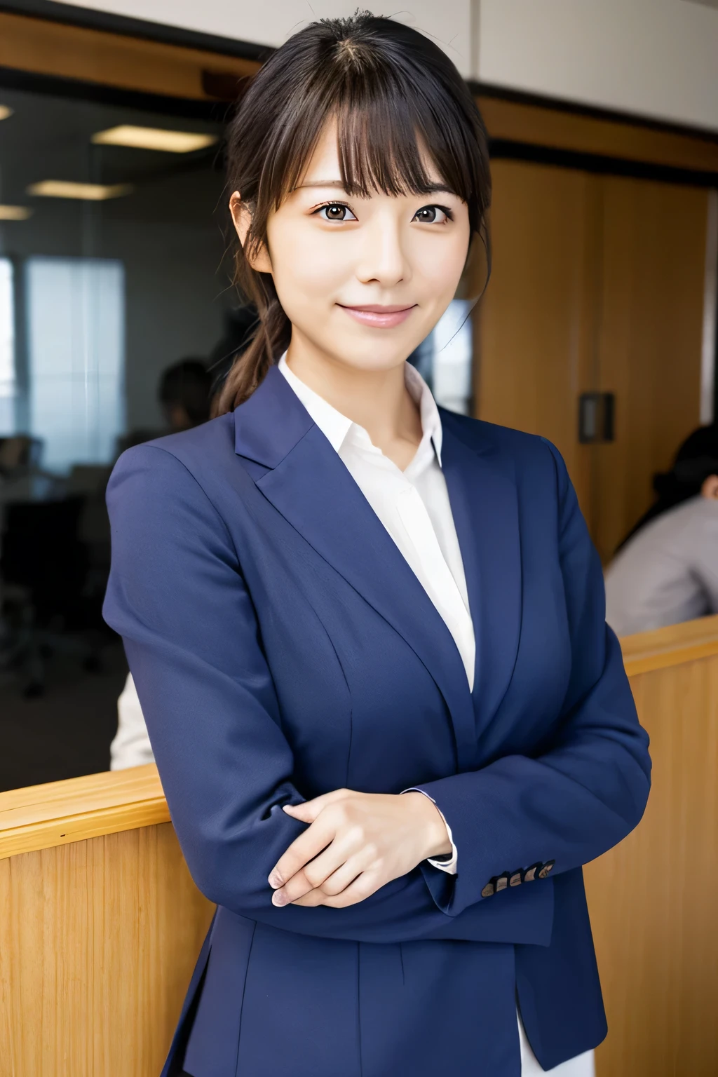 Beautiful Japanese office lady Shoot from the front