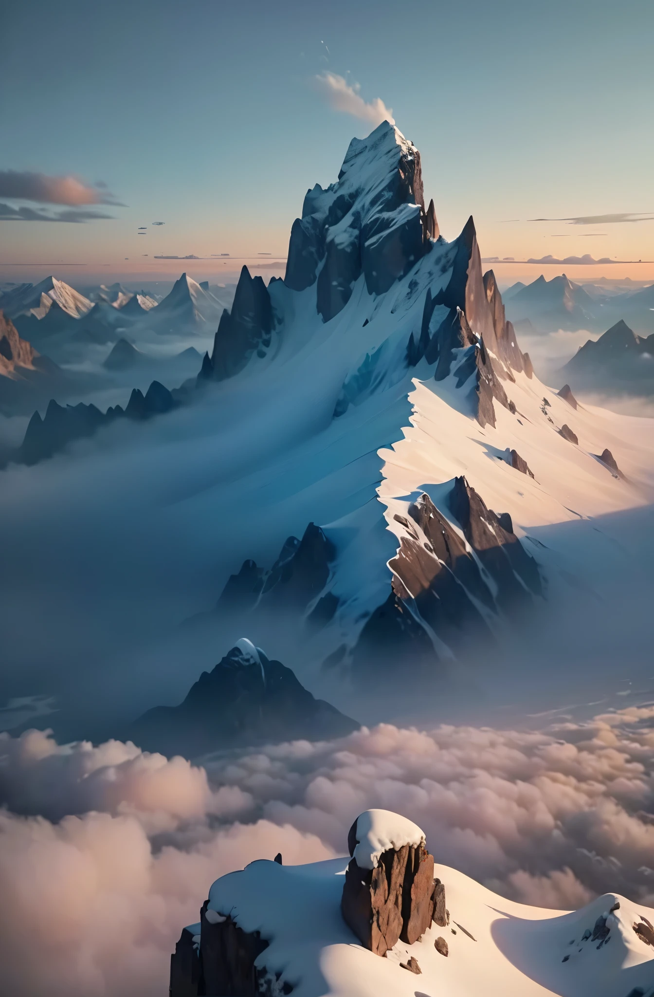 Mountains suspended in the air