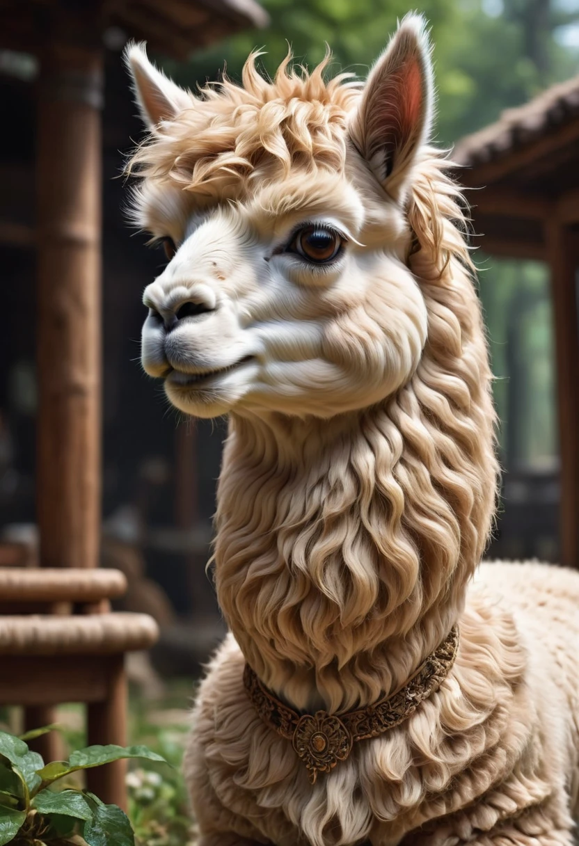 an Alpaca, by SenseiJaye, best quality, masterpiece, very aesthetic, perfect composition, intricate details, ultra-detailed