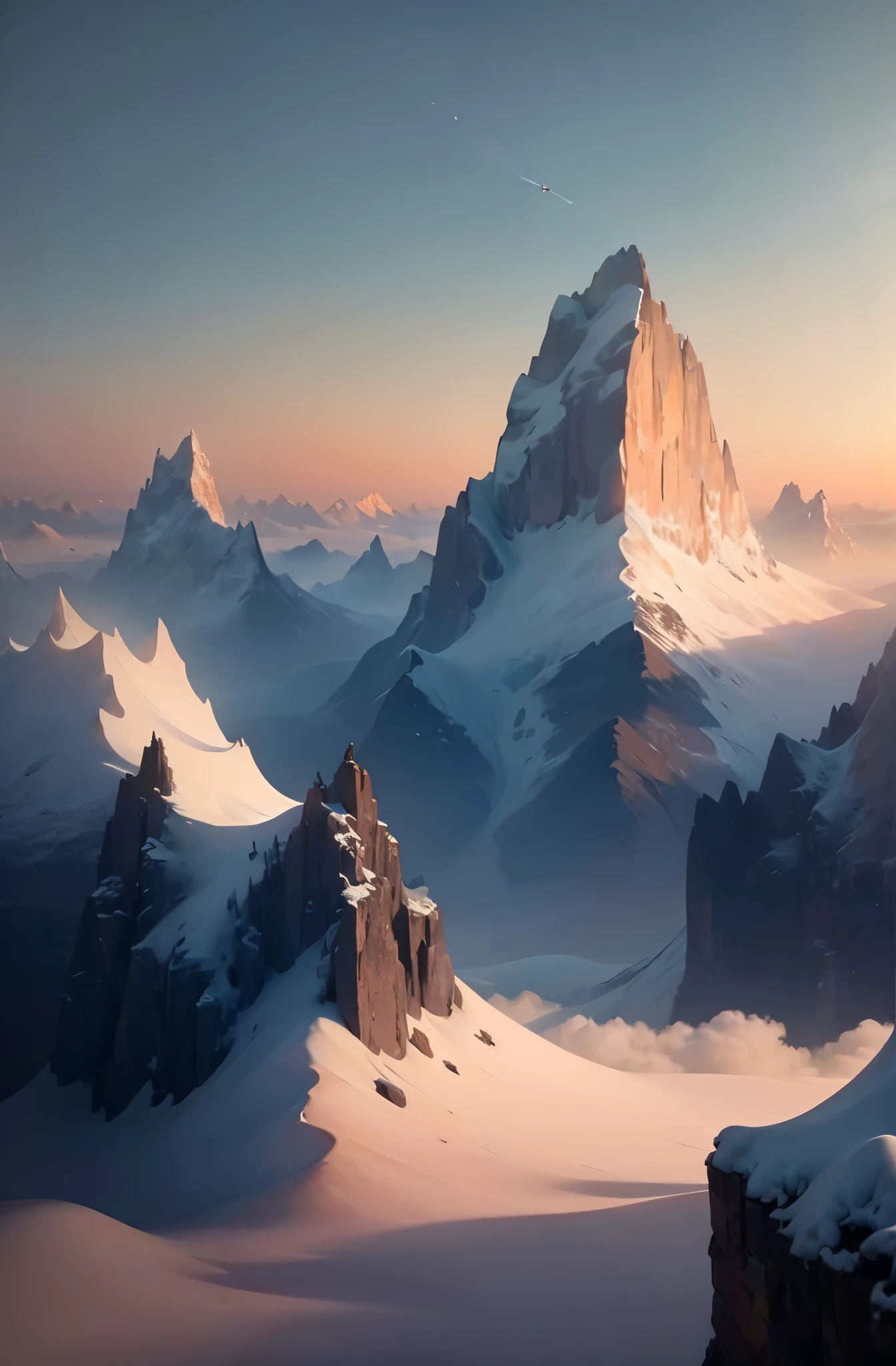 Mountains suspended in the air