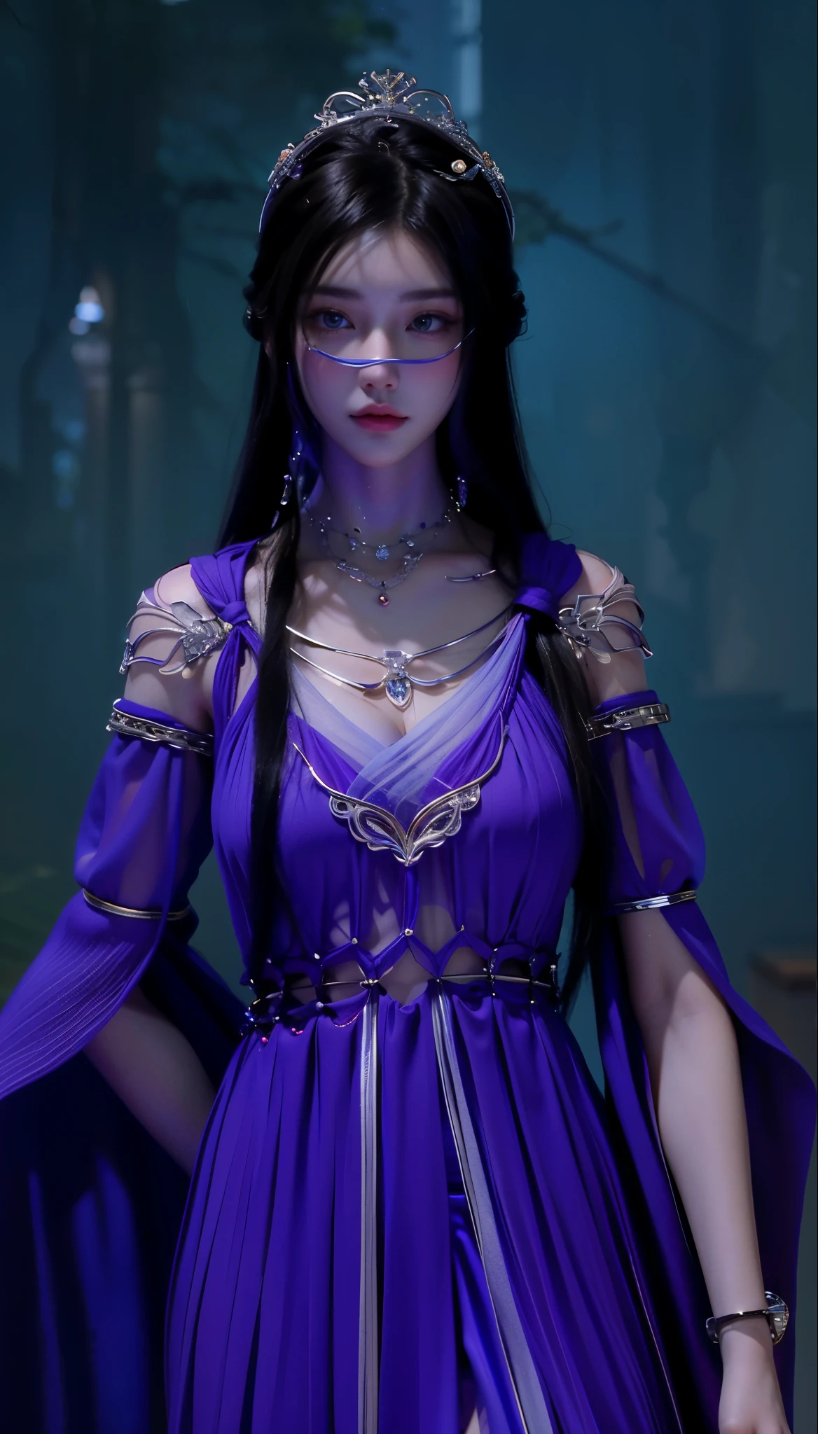 Game Art,Best image quality,Maximum resolution,8k,(A half-length photo),(portrait),(Head close-up),(Rule of Thirds),Unreal Engine 5 rendering works,20 year old girl,((Queen)),Eyes are very detailed,(Large Breasts),Elegance and nobility,Movie Lighting,Ray Tracing,Game CG,((3D Unreal Engine)),OC rendering reflection pattern,4K,Ultra-clear,Sensual,Translucent lace,Fair and plump figure,Pretty Face,Glossy Gel Coat,身着华贵礼服的Queen,Crystal Gem Crown,Necklace jewelry,blue eyes,black tattoo(whole body),The tattoo is very three-dimensional,Gorgeous and intricate tattoo designs,Ultra-clear portrait,wearing a veil
