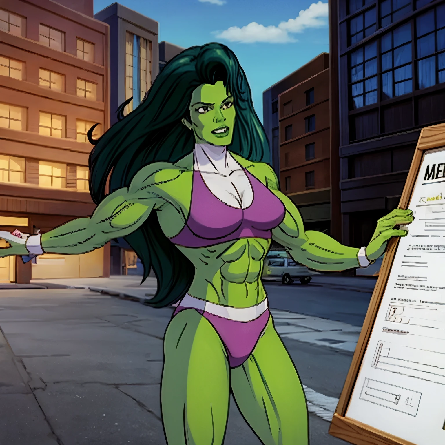 She hulk muscular bikini 