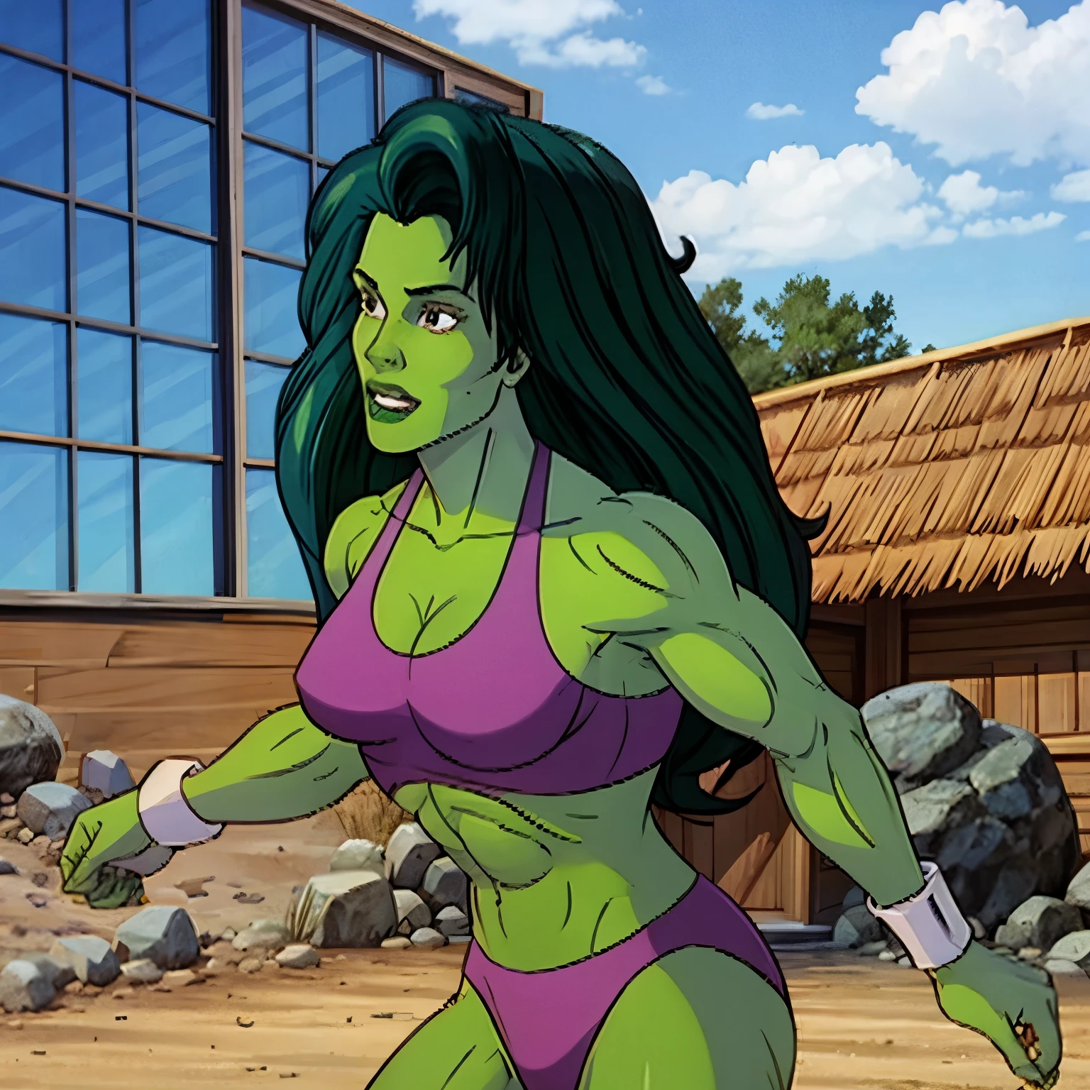 She hulk muscular bikini 