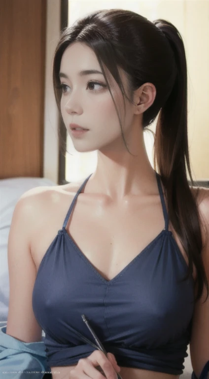 Browsing Caution,
masterpiece, highest quality, (Realistic, photo-Realistic:1.5), (RAW Photos:1.2),
8k wallpaper, Very delicate and beautiful,
In detail, Official Art, Very detailedな, Very detailed,
BREAK Spitrost, Sex, Several boys, One girl, Two boys, ponytail, Medium chest, Multiple penises