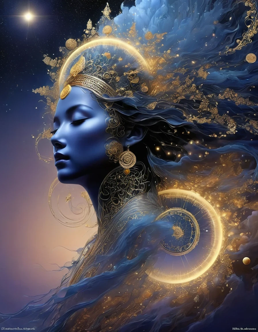 Magic Formation, Sacred geometry, Sharp focus, floating ghost mage, Heaven and earth collapsed, Möbius strip, Black Hole, A large number of meteorites floating, Combination magic circle, call, Transformation of matter and immateriality, gold planting, and other complex ritual combinations , Surreal digital art in the style of Mike Winkelmann, Rolf Armstrong style: Fractal, Alberto Vargas, and H's style.R. jiger. jiger,Magical Realism,classical realism,Surrealism,imagination,Science fiction,from another realm,impossible,Visual exaggeration,post cyberpunk,Nano punk,atom punck,assemble,circuit,lightpainting,Aries seat,♈︎,Taurus seat,♉︎,Twin seat. ♊︎,cancer,♋︎,Scorpio seat,♏︎,Libra seat,♎︎,seat,♍︎,lion seat,♌︎,Shooter seat,♐︎. Capricorn seat,♑︎,Water bottle seat,♒︎,Pisces seat,♓︎,Unreal Engine,Octane Rendering,V-Ray,High Detail,high quality,high resolution,Surrealism,16K,Ultra wide angle,Shooting at an elevated angle,,Bioluminescence,