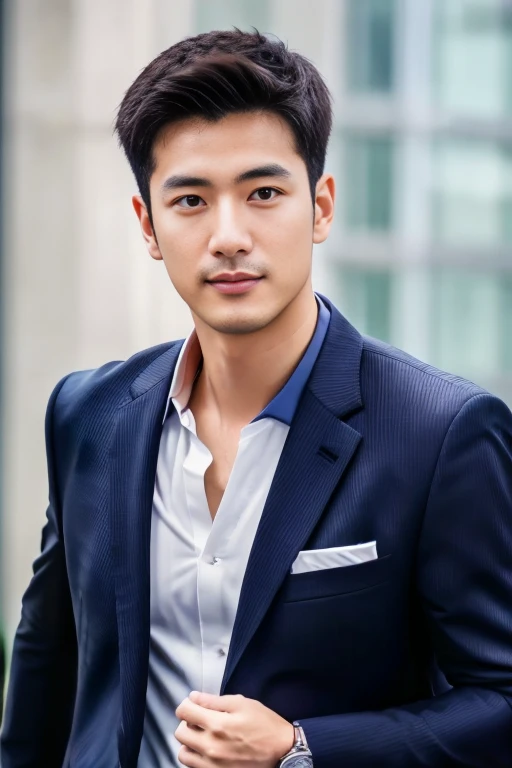 36-year-old fresh and handsome new employee、 (Super handsome guy in S-class suit)、 Japanese 36-year-old man、 merchant、 ultra luxury suit、 striped suit、 office、 Stand up in a suitSYoung handsome man、 Full body image、 (CG Unity 8K high-detail photos)、 (Very detailedSHandsome guy in class)、 (Photo real)、 ((Top quality))、 Ultra Detailed、 (masterpiece)、 Ultra-high quality、 High、 Viewer、 gentleman、 very beautiful hair、 bright photos、 As handsome as a model、 As handsome as an idol、 luxury watch,
