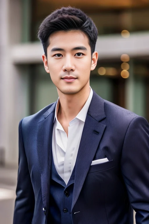 36-year-old fresh and handsome new employee、 (Super handsome guy in S-class suit)、 Japanese 36-year-old man、 merchant、 ultra luxury suit、 striped suit、 office、 Stand up in a suitSYoung handsome man、 Full body image、 (CG Unity 8K high-detail photos)、 (Very detailedSHandsome guy in class)、 (Photo real)、 ((Top quality))、 Ultra Detailed、 (masterpiece)、 Ultra-high quality、 High、 Viewer、 gentleman、 very beautiful hair、 bright photos、 As handsome as a model、 As handsome as an idol、 luxury watch,
