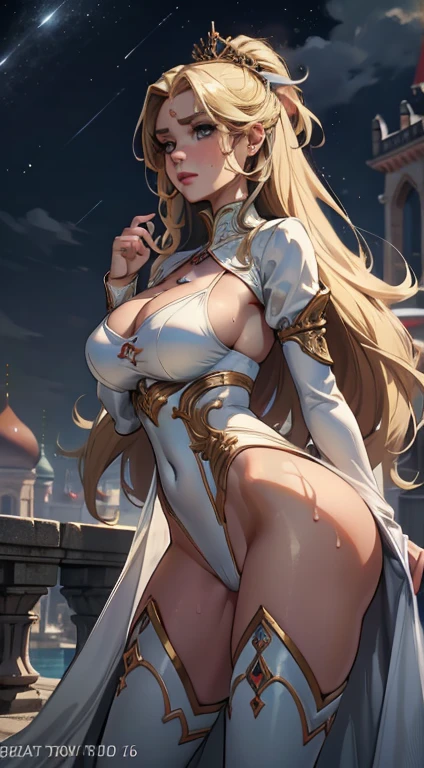 1female,16 yaers old,Huge breasts, solo, ,Russian princess, ,palaces,White transparent court costume, Pornographic exposure,Exposure of bikinis,Skysky,the night, She has long flowing blonde hair, Bare genitalia,Sateen,Bigchest, From the front side, Wet straight hair, Sweating profusely,mostly cloudy sky,(tmasterpiece),best qualtiy,,detailed back grounds ,ultra - detailed,tmasterpiece,)),facing at camera,A high resolution,ultra - detailed),climaxing,Very long hair,legs are open,nakeness, ,Expose the genitals,revealing breasts,Camel toes,with no underpants,extremely large bosom,Extremely colorful,Most detailed,fully body photo,The face is well lit,((beautiful Face))