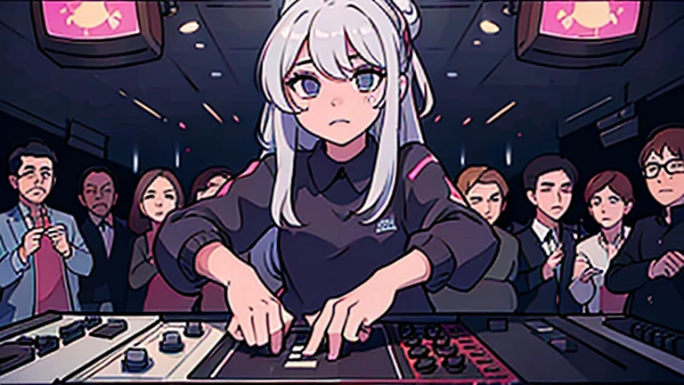 Scene from a club where a DJ plays music