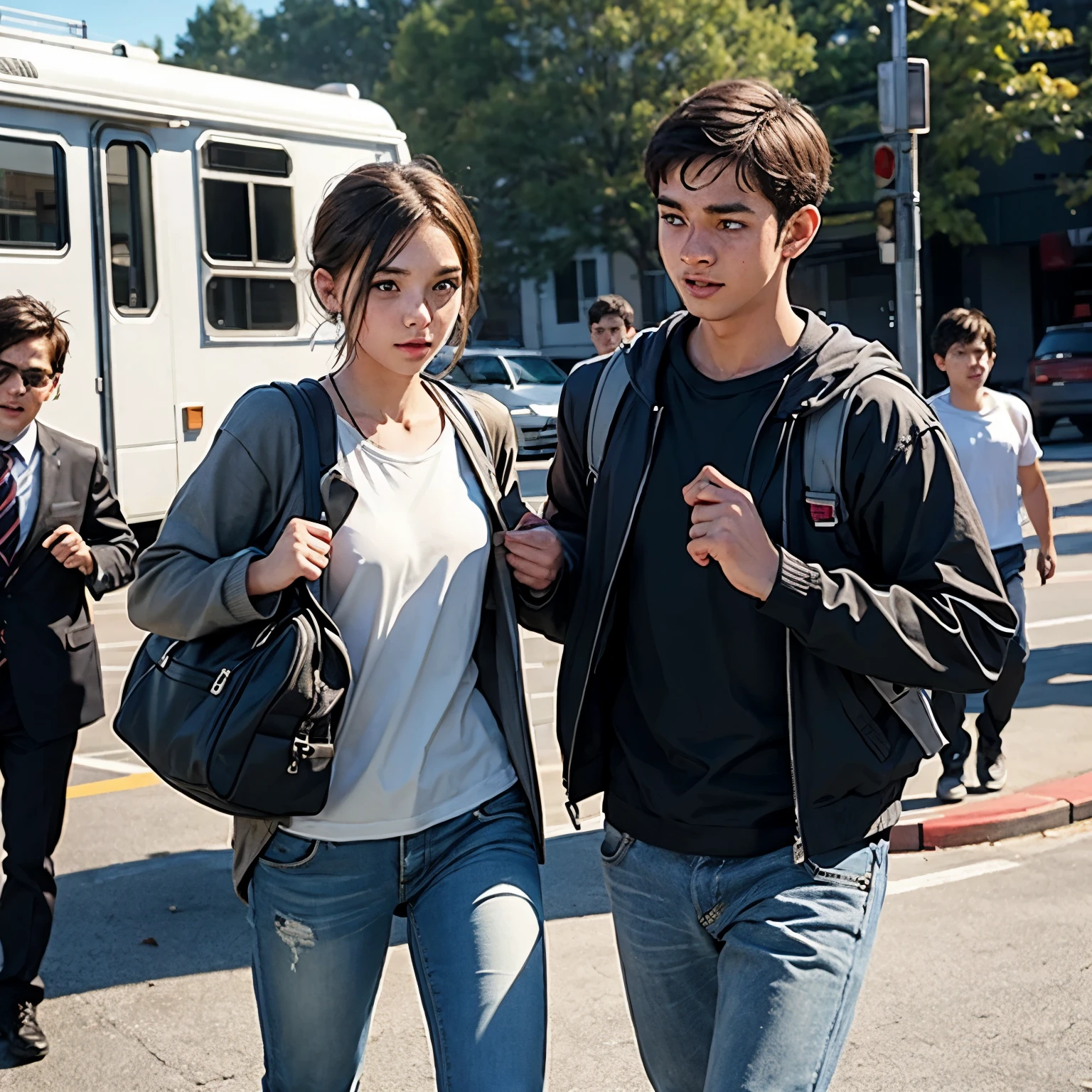 3 boys and one girl escape from college