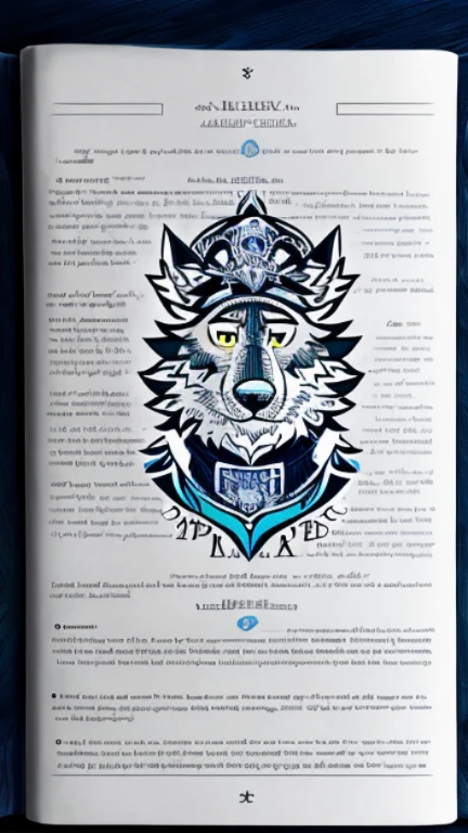 A furry wolf Wendell with fur with this design and detailed and is wearing something related to the text like a book reader , You are a expert in continuing a story allmost endlessly with chapters,